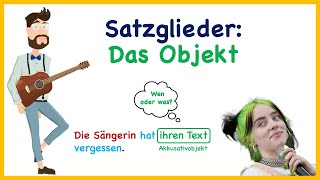 Satzglieder Das Objekt erkennen und erfragen  kurz amp knackig  Deutsch [upl. by Yltnerb943]