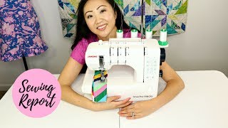 COVERSTITCH MACHINE  Janome CoverPro 1000CPX from Pink Castle Fabrics  SEWING REPORT [upl. by Gabriello]