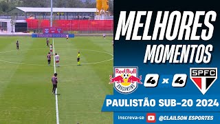 Bragantino 4 x 4 São Paulo  Melhores Momentos  Semifinal  Paulistão sub20 [upl. by Harragan]