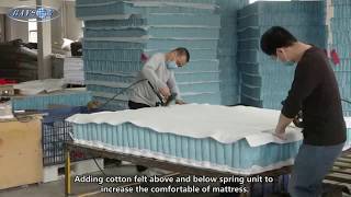 Pocket Spring Mattress Production Process Pocket Sprung Mattress Company [upl. by Bruckner]