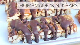 DIY KIND BARS RECIPE  easy healthy granola bars [upl. by Aruon]