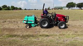 Industrial grade mini round baler from Small Farm Innovations [upl. by Love682]