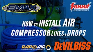 How to Install Air Compressor Lines amp Drops to Use Air Tools in Your Home Garage or Shop [upl. by Llertak]