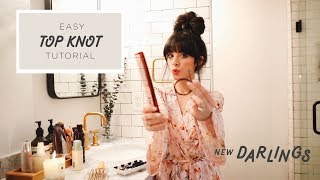 Easy TopKnot Bun Tutorial [upl. by Rustie]