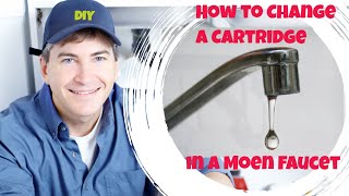 How to Replace a cartridge in a Moen Kitchen Faucet [upl. by Ahsinek]