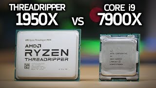 Threadripper 1950X vs i9 7900X Benchmarks 1000 CPU BATTLE [upl. by Elsworth]