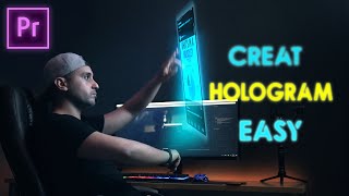 the most easiest way to create HOLOGRAM effect in PREMIERE PRO [upl. by Culley668]