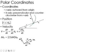 Dynamics Lecture Kinematics using Polar Coordinates [upl. by Ikkaj]