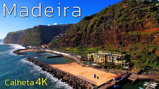 Calheta Beach MADEIRA Drone views 4K [upl. by Bryn]