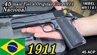 1911 45 Clássica da Imbel M911A1 nacional mais fiel à Colt 1911A1 Monofilar de 71 [upl. by Eenal404]