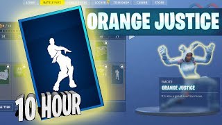 「10 Hour」 Orange Justice Fortnite Emote [upl. by Atteugram]