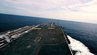 See aircraft carrier tested at top speed [upl. by Maryanna]