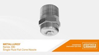 Single Fluid Full Cone Nozzle  Series 490 [upl. by Talbert]