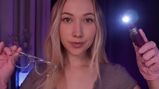 ASMR Sleepy Eye Exam NO Talking silent instructions light triggers glove sounds ☁️💤 [upl. by Sulakcin]