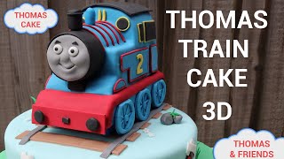 Thomas cake  How to make 3D Thomas train birthday cake [upl. by Alios605]