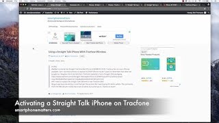 Activating a Straight Talk iPhone on Tracfone [upl. by Leen]