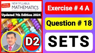 O level maths d2  how to solve sets problems sets venn diagram ex 4A q18 d2 unit 4 [upl. by Stav]