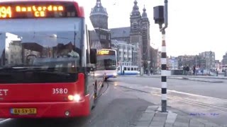 Buses in Amsterdam Holland [upl. by Atnamas]