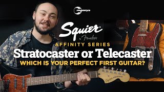 Squier Affinity Stratocaster or Telecaster which is your perfect first guitar [upl. by Laddie]