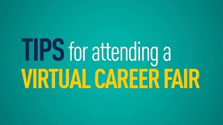 Tips for attending a virtual career fair [upl. by Ynavoj]