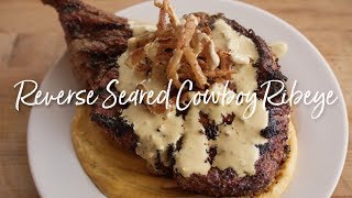 Reverse Seared Cowboy Ribeye  100th Recipe from The Sauce [upl. by Eatnuahs594]