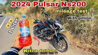 2024 Ns200 Mileage Test  With Pillion  Shocking result [upl. by Rabbaj]