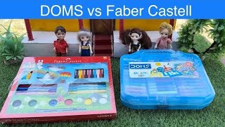 Doms vs Faber castell pencil set classicminifood chuttibomma doms fabercastell [upl. by Ianahs]