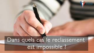 Inaptitude au travail  reclassement ou licenciement [upl. by Nylinej]