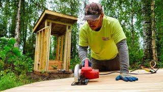 Building an Outhouse at Our Remote Alaskan Cabin [upl. by Ratep]