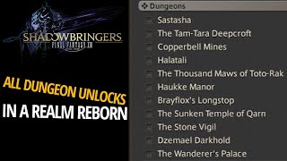 All Dungeon Unlocks ARR  FFXIV [upl. by Kale313]