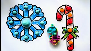 Learning amp Making DIY Colors Christmas Pop it toys for children [upl. by Tova519]