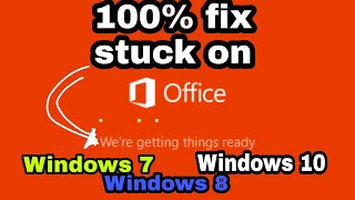 How to fix Microsoft office 365 stuck on getting things ready [upl. by Haceber]