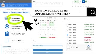 HOW TO SCHEDULE AN APPOINTMENT IN DFA ONLINE 2021  PHILIPPINE PASSPORT NEWRENEWAL LOST [upl. by Aznerol]