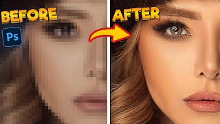 How to Depixelate Blurry images Photoshop Tutorial [upl. by Nylednarb]