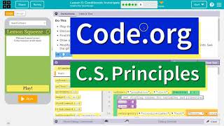 Codeorg Lesson 64 Conditionals Investigate  Tutorial and Answer  Unit 4 CS Principles [upl. by Toney]