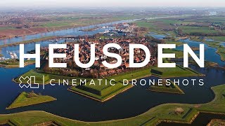 Vestingstad Heusden NoordBrabant van boven  Drone video in 4K [upl. by Noryahs]