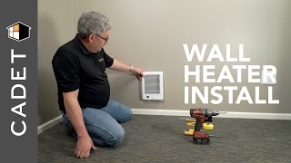 How to install wall heater with builtin thermostat  Cadet Heat [upl. by Annodas500]