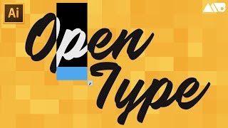 How to Use Alternative Characters in OpenType Fonts with Adobe Illustrator Tutorial [upl. by Dlareg]