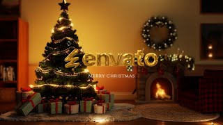 Christmas Tree and Presents Greetings  After Effects Template [upl. by Kilan]