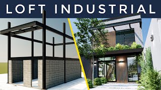 CASA tipo LOFT estilo INDUSTRIAL plano de LOFT INDUSTRIAL [upl. by Xila]