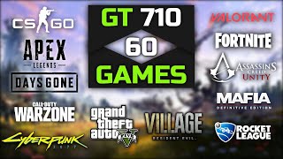 GT 710 1GB Test In 60 Games [upl. by Ariaek]