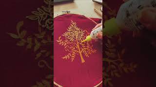 easy fabric Tanjore painting for beginners tanjorepainting fabricpainting kaviartstudio artclass [upl. by Genni38]