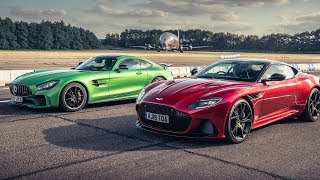 Aston Martin DBS Superleggera vs MercedesAMG GT R  Drag Races  Top Gear [upl. by Ecirp]