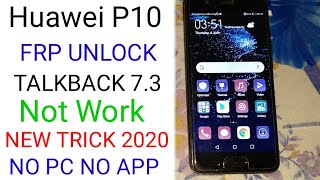 Huawei P10 VTR L29 FRP Bypass Android 9 1 0 Talkback 7 3 Fix not shown safe mode [upl. by Yorke]