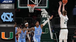 North Carolina vs Miami Condensed Game  202122 ACC Men’s Basketball [upl. by Sucramal]