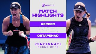 Angelique Kerber vs Jelena Ostapenko  2021 Cincinnati Round of 16  WTA Match Highlights [upl. by Mauretta]