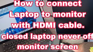 How to connect Laptop to monitor with HDMI cableDo change some settings Full Hindi toturial [upl. by Anabel355]