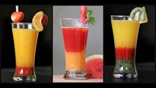 Mocktail Recipes  Mocktails for Kids  How to make simple layered fruit mocktails at home [upl. by Nagiam]