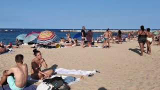 Barcelona Beach Walk August 2024 Summer Spain 4K [upl. by Coltin]