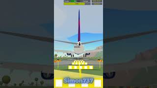 Delta B737 ULTRA quotLOWquot APPROACH ✈👀 shorts swiss001landings swiss001 roblox [upl. by Shlomo]